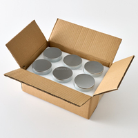 Bocaux à bougies en verre blanc translucide de 315 ml/10,5 oz (6 pièces/carton) - Couvercle hermétique en métal, expédition en 3 jours et emballage en carton ondulé EPE