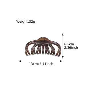 Grande pince à cheveux en plastique de 13 cm, motif griffe de pieuvre colorée, accessoire pour cheveux - Product Image 3