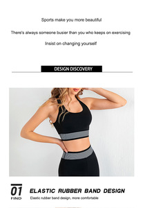 Nueva Ropa Deportiva al por Mayor, Stock Listo para Enviar, Leggings Negros para Gimnasio, Ropa de Fitness, Conjunto de Brasier y Pantalones de Yoga con Banda Personalizada - Product Image 6