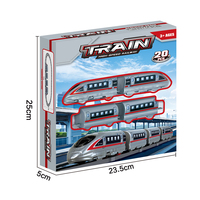 QS Jouet de rail flexible de haute qualité à construire soi-même, ensemble de rails B/O en plastique, train électrique à grande vitesse, jouets pour les enfants de 5 ans et plus, cadeau
