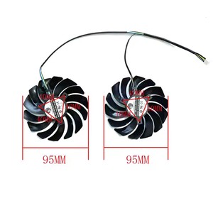 ใหม่95mm PLD1010S12HH 4PIN 4PIN RX5700พัดลม GPU สำหรับ <span class=keywords><strong>MSI</strong></span> RX5700 5700XT การ์ดเกม<span class=keywords><strong>5600</strong></span> <span class=keywords><strong>XT</strong></span> - Product Image 6