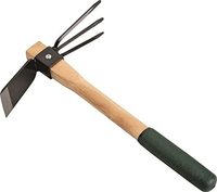 Arado manual de alta resistencia para aflojar la tierra, desherbar y excavar, herramienta para jardín de flores y vegetales