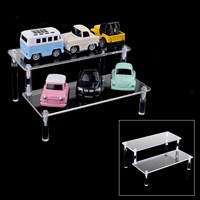 Étagère acrylique à 2 niveaux et 3 niveaux, organisateur de pas, présentoir de jouets et bijoux