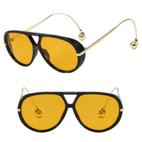 Lunettes de soleil pilote à monture large DL PC avec protection UV, style sportif pour adultes unisexes