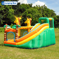 Jouet d'extérieur mignon en forme de cerf pour enfants, château gonflable d'intérieur, toboggan gonflable