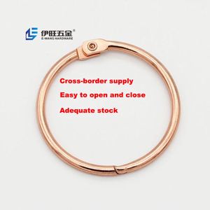 YIWANG or rose 1.5 pouces métal feuilles mobiles livre liant charnière boucle anneaux 38mm - Product Image 1