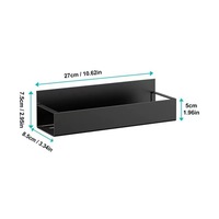 Lot de 2/4 organisateurs de réfrigérateur et support de rangement magnétiques noirs pour réfrigérateur et four