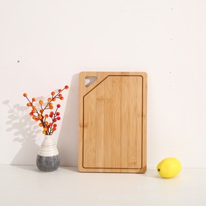 Planche à découper en bambou ronde avec poignée pour la cuisine, bloc à découper en bois pour la maison - Product Image 5