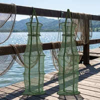 Haute qualité 480g 127cm Nylon maille filet de pêche panier pliant crabe Cage filets de pêche homard Aquaculture piège