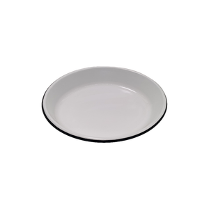 2025 Europe Assiette à vaisselle blanche de qualité alimentaire avec bord noir Offre Spéciale émail Plateau de cuisson Camping Ovale Rond Profond Épais Plats et Casseroles - Product Image 6