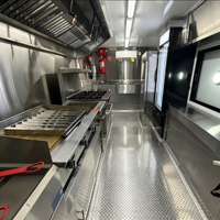 Remolque de Comida Móvil Totalmente Equipado, Camión de Comida Rápida, Barbacoa, Carrito de Helados y Café para Catering al Aire Libre