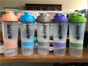 500ml 3-in-1 nhựa Spider protein cho Shaker chai với hai bột lưu trữ ly và ngăn cho drinkware - Product Image 5
