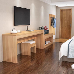 Meuble TV long pour chambre d'hôtel, chambre standard, chambre d'hôtes et maison d'hôtes, avec rangement pour bagages, ensemble complet pour chambre, sélectionné pour hôtels et gîtes. - Product Image 6