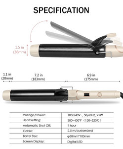 <span class=keywords><strong>Fer</strong></span> à <span class=keywords><strong>friser</strong></span> professionnel pour cheveux européens de 38 mm (1,5 pouce) - Product Image 4