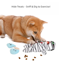 Jouet pour chien en peluche durable, anti-morsure, auto-activant, mignon, dessin animé, soulagement de l'ennui, avec sifflet et cachettes pour friandises