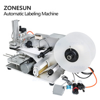 ZONESUN ZS-TB60 semi-automatique pneumatique plat étiqueteuse côté supérieur bouchon de bouteille auto-adhésif autocollant étiquette applicateur