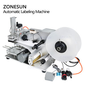 ماكينة وضع الملصقات المسطحة الهوائية شبه الأوتوماتيكية من ZONESUN ، غطاء الزجاجة الجانبي العلوي ، أداة وضع الملصقات - Product Image 4