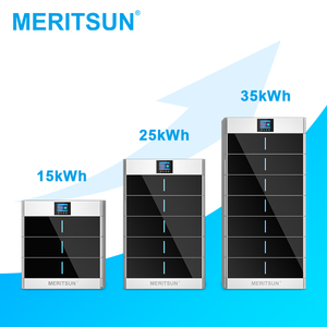 แบตเตอรี่ลิเธียมแบบเรียงซ้อนได้ Meritsun 256V 307.2V 358V ความจุ 15 20 25 30 กิโลวัตต์ชั่วโมง แบตเตอรี่แรงดันสูงแบบเรียงซ้อน - Product Image 1