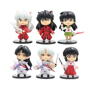  Figurines de dessin animé japonaises tendance, 2 Styles, jouets miniatures, inuyaasha, collection