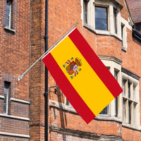 Style de fanion de drapeau espagnol simple face personnalisable de 3x5ft pour les bannières nationales et les drapeaux d'affichage imprimés sur commande