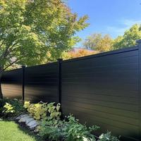 Clôture de jardin moderne en acier thermolaqué à lames horizontales, écran de protection en métal pour l'extérieur