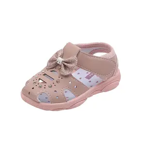 New Cute Sweet Girls Flat Princess Sandals Summer Infant Bow Toddler Shoe