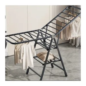 3-laags Verstelbare Metalen Doek Stand Airer Droger Op Maat 2-Tier Vlindervorm Roestvrijstalen Opvouwbare Hanger Kleding Drogen