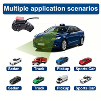 Caméra de voiture professionnelle double objectif AHD 1080P avec audio intégré, vision nocturne Starlight et câble aviation 4 broches pour véhicule commercial ODM