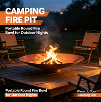 Brasero moderne en acier Corten de différentes tailles, personnalisable, écologique, pour bois de chauffage et barbecue en extérieur, idéal pour le camping et les fêtes