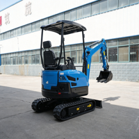 Excavatrice compacte professionnelle CE EPA de 2,5 tonnes avec moteur à essence, excavatrice de 3,5 tonnes et 2 tonnes pour l'agriculture