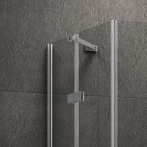 Kamalu KT1000AS 90x100mm Schermo Doccia Senza Telaio Finitura Acciaio Spazzolato Impermeabile Porte a Battente per Uso Domestico - Product Image 5