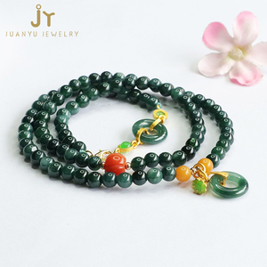 Birmanie Jadéite <span class=keywords><strong>Collier</strong></span> Avec Glands Véritable Pierre Ronde Donut Jade <span class=keywords><strong>Collier</strong></span> De Perles Pour Les Femmes Bleu Myanmar Jade Perles <span class=keywords><strong>Collier</strong></span> - Product Image 1