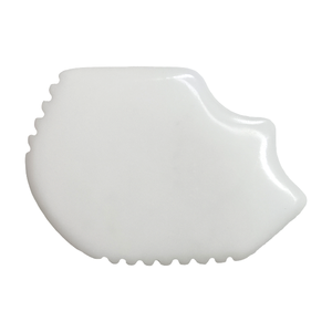 Grattoir facial Gua Sha en jade blanc naturel avec logo personnalisé, outil de massage <span class=keywords><strong>anti</strong></span>-âge pour les soins de la peau, <span class=keywords><strong>yoga</strong></span> - Product Image 1