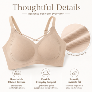 Soutien-gorge sans couture original, effet liftant, pour poitrine petite, avec bonnets fixes, maintien des zones latérales, design fin, sans armatures - Product Image 4
