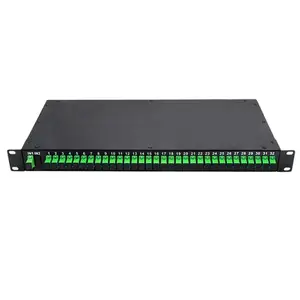 19 Inch 1U Rack Mount ODF PLC splitter rack sc apc connectors SC adapter with pigtail patch cords