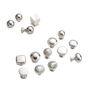 Legdis Cabinet Knobs Titanium Silver Zinc Alloy French Style Round Single Hole Furniture Hardware Handle - Product Image 3
