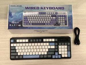 <span class=keywords><strong>Clavier</strong></span> de bureau filaire à membrane 98 touches, couleurs assorties, en stock, pour ordinateur de bureau et portable, avec sonorité réglable - Product Image 4