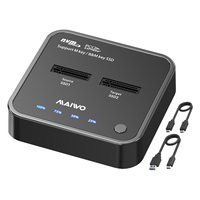 MAIWO K3016P Duplicateur SSD Nvme M.2 Dual Bay Type C GEN2 à M Key Solid State Drive Docking Station