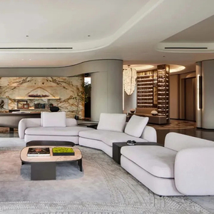 Weißes L-förmiges Salas <span class=keywords><strong>Sofa</strong></span> für Zuhause, Luxus Anbau- & Modulsofa, Italienische Stoff-Sofagarnitur, Möbel, Couch für das Wohnzimmer - Product Image 1