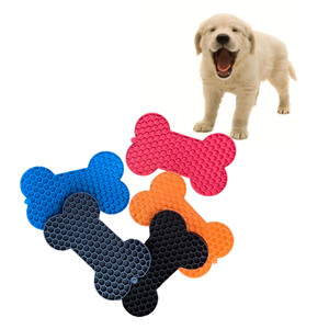 Tapete de Treinamento para Alimentação Lenta de Gato e Cachorro em Forma de Osso com Tigela de Silicone e Ventosa - Product Image 1