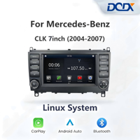 Autoradio Linux 7 pouces pour Mercedes-Benz CLK (2004-2007), avec CarPlay et Android Auto sans fil, lecteur DVD de voiture multimédia