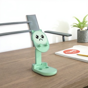 Support de téléphone de bureau, style dessin animé mignon, cœur de fille, cadeau pour étudiant, adapté aux tablettes, téléphones, diffusion en direct, ornements créatifs - Product Image 2