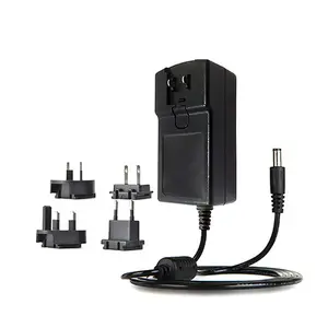 Adaptador de corriente montado en la pared intercambiable 60W 24V 2.5A AC DC Conveniente Práctico CE FCC ROHS Aprobado AC DC Adaptador