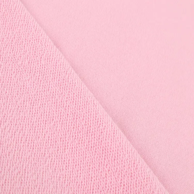 Vente en gros tissu tricoté 100 coton double face tissu français à capuche en éponge pour femmes