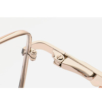 Montures de lunettes optiques carrées en métal tendance avec branches en acétate, pour verres correcteurs