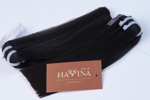 Cheveux vietnamiens noirs naturels 2x6 paquets de fermeture 12A grade un donneur pas d'extension de cheveux humains chimiques os tissage droit - Product Image 6