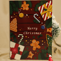 Caja Sorpresa Navideña Personalizada con Forma de Libro, Calendario de Adviento Navideño, Caja de Papel con 24 Ventanas Perforadas para las Fiestas