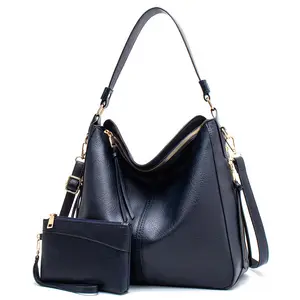 Wholesale Products Ladies Handbag For Women Largecolor Contrast Women Pu Crossbody Purse With Gold Metal Handle