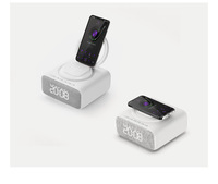 Quelle ab Werk Music Player LED 15W Wireless-Ladegerät Wireless Audio Smart Desktop Fabric Wecker Lautsprecher