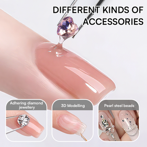 Pegamento Decorativo para <span class=keywords><strong>Uñas</strong></span> <span class=keywords><strong>de</strong></span> <span class=keywords><strong>Gel</strong></span> UV Transparente 3D con Lámpara LED, Arte <span class=keywords><strong>de</strong></span> <span class=keywords><strong>Uñas</strong></span> DIY, <span class=keywords><strong>Gel</strong></span> <span class=keywords><strong>de</strong></span> Pedrería sin Limpieza - Product Image 3